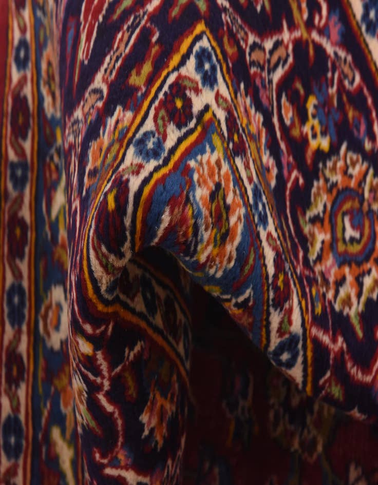 Detail image of  9' 10 x 12' 10  Hand Knotted Mashad Persian Wool Rug