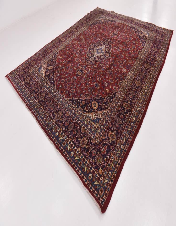 Detail image of  9' 10 x 12' 10  Hand Knotted Mashad Persian Wool Rug