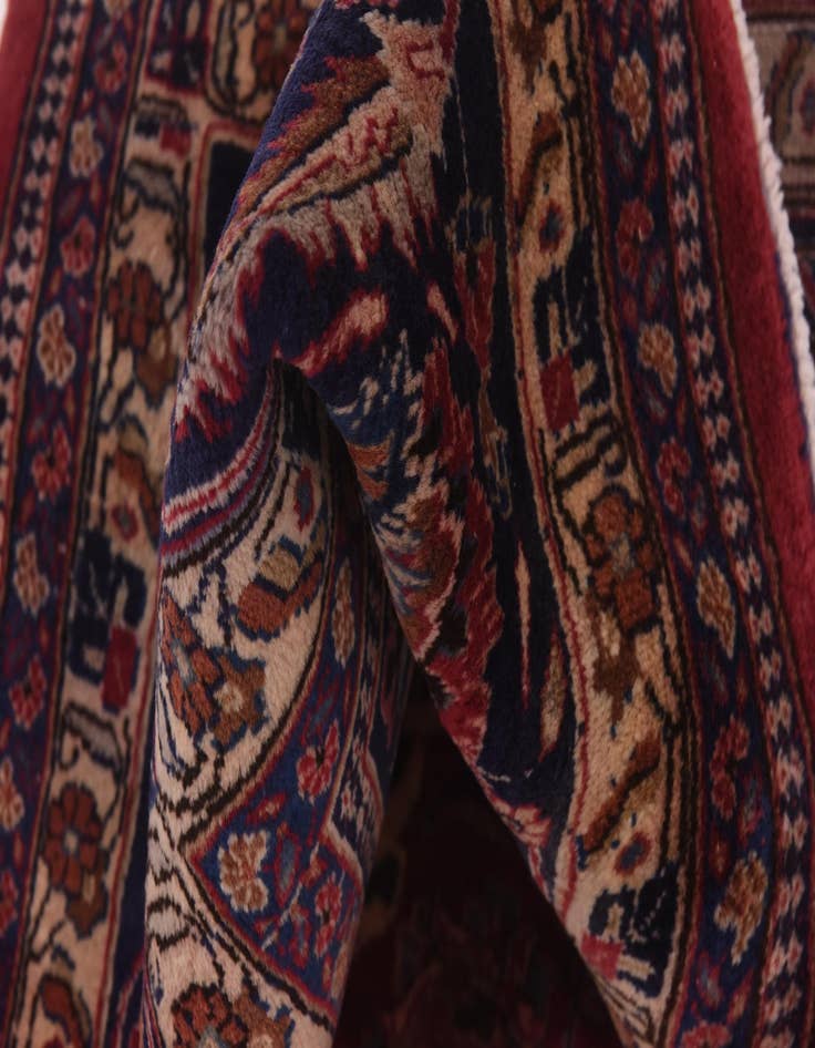 Detail image of  9' 9 x 12' 10  Hand Knotted Mashad Persian Wool Rug