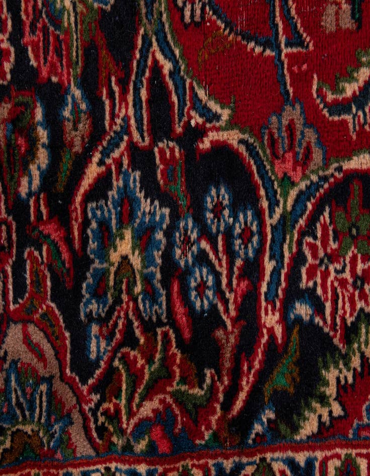 Detail image of  9' 10 x 12' 8  Hand Knotted Mashad Persian Wool Rug