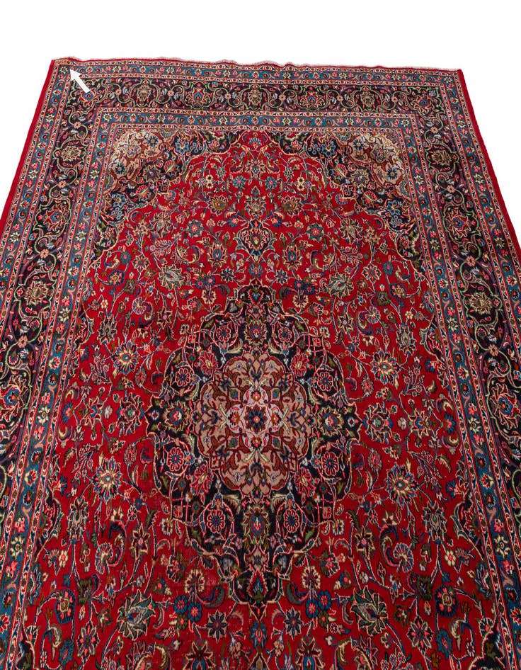 Detail image of  9' 10 x 12' 8  Hand Knotted Mashad Persian Wool Rug