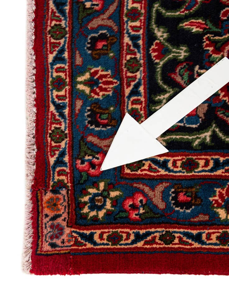 Detail image of  9' 10 x 12' 8  Hand Knotted Mashad Persian Wool Rug