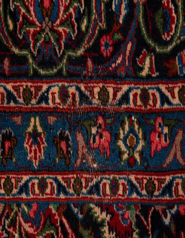 Detail image of  9' 10 x 12' 8  Hand Knotted Mashad Persian Wool Rug