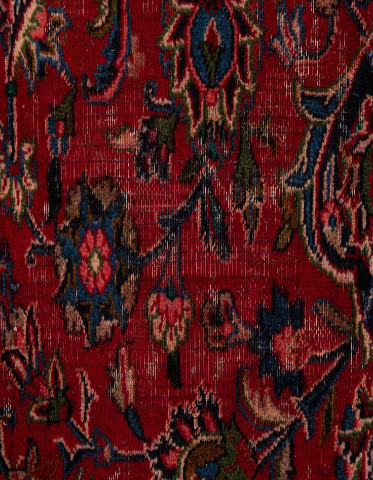 Detail image of  9' 10 x 12' 8  Hand Knotted Mashad Persian Wool Rug