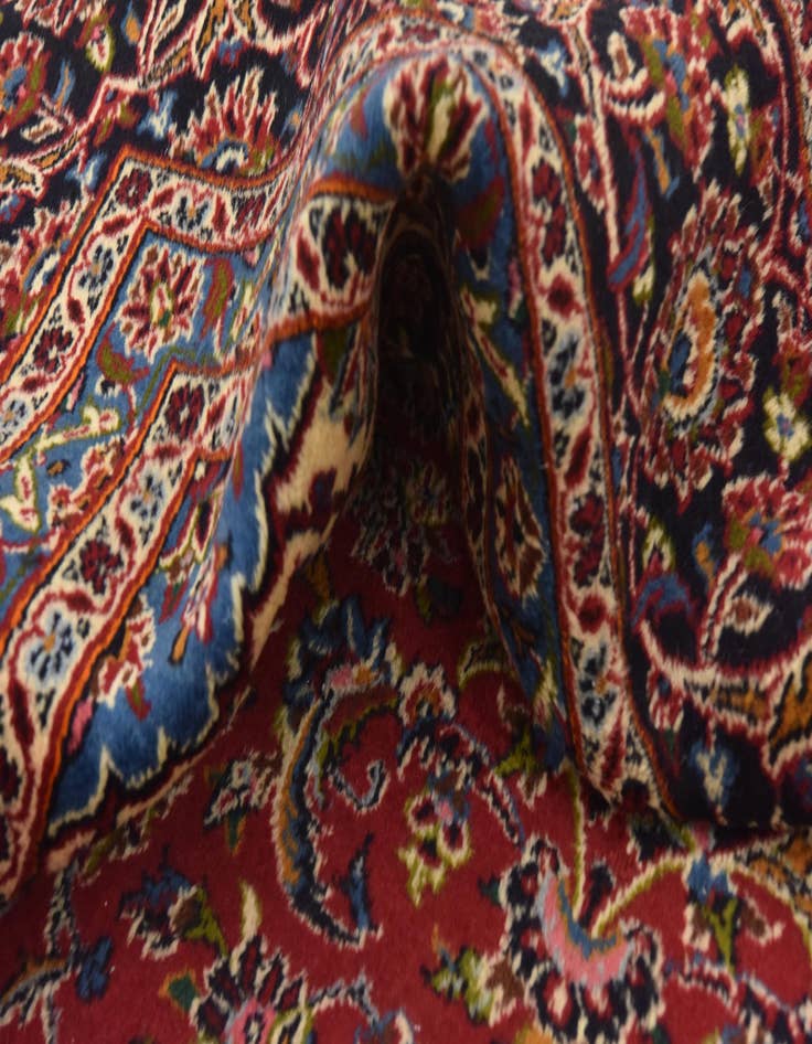 Detail image of  9' 9 x 12' 6  Hand Knotted Mashad Persian Wool Rug