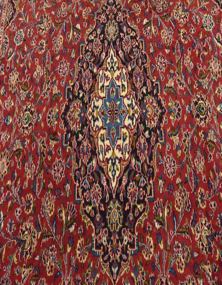 Detail image of  9' 9 x 12' 6  Hand Knotted Mashad Persian Wool Rug