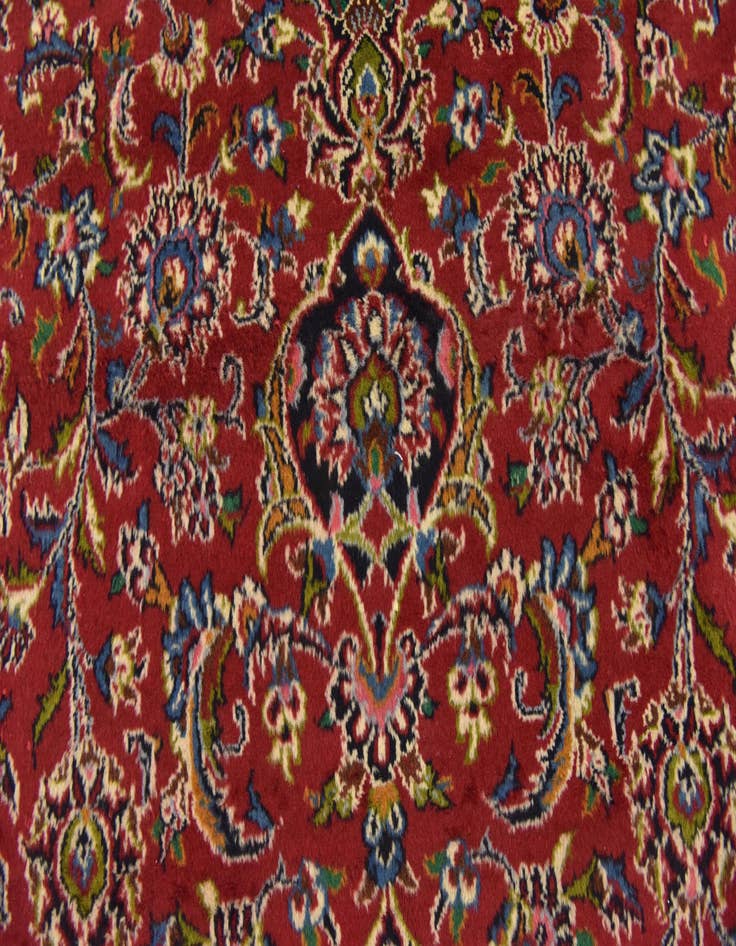 Detail image of  9' 9 x 12' 6  Hand Knotted Mashad Persian Wool Rug