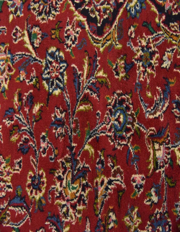 Detail image of  9' 9 x 12' 6  Hand Knotted Mashad Persian Wool Rug