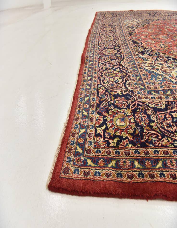 Detail image of  9' 8 x 13' 5  Hand Knotted Mashad Persian Wool Rug