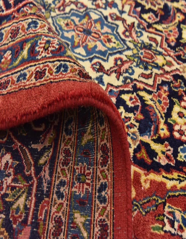 Detail image of  9' 8 x 13' 5  Hand Knotted Mashad Persian Wool Rug