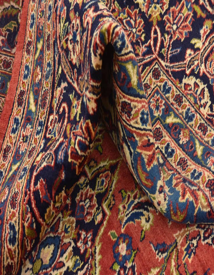 Detail image of  9' 8 x 13' 5  Hand Knotted Mashad Persian Wool Rug