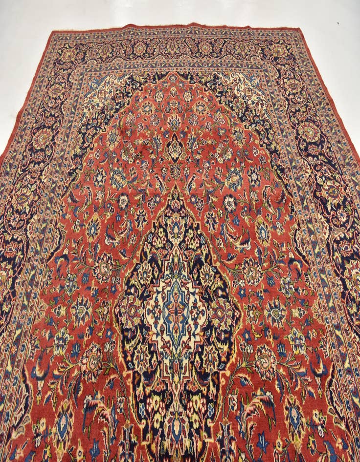 Detail image of  9' 8 x 13' 5  Hand Knotted Mashad Persian Wool Rug