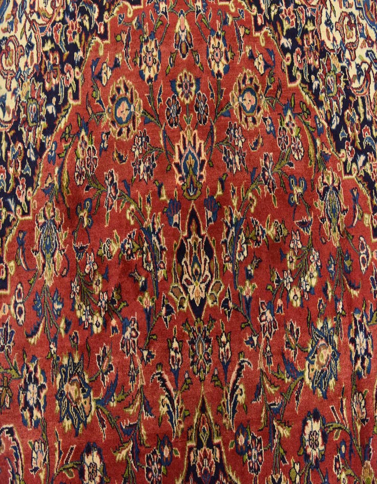 Detail image of  9' 8 x 13' 5  Hand Knotted Mashad Persian Wool Rug
