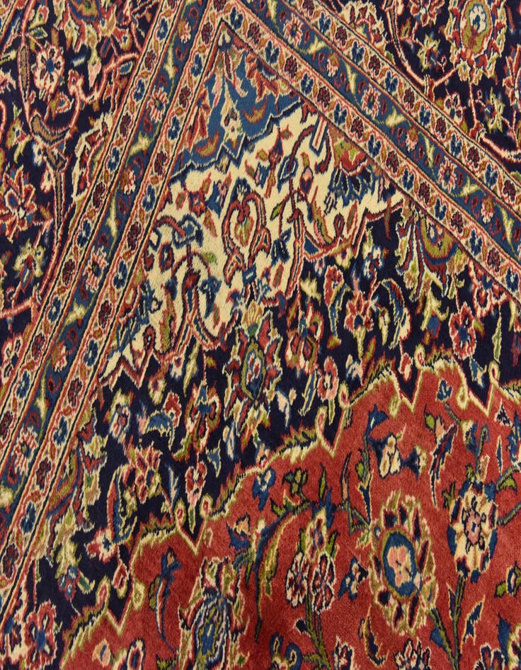 Detail image of  9' 8 x 13' 5  Hand Knotted Mashad Persian Wool Rug