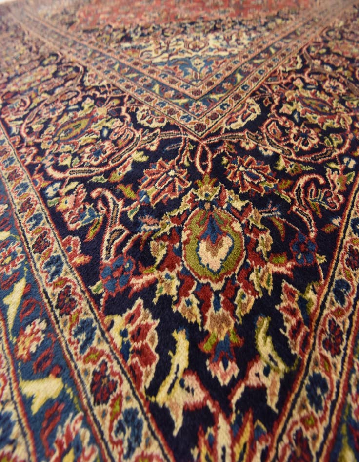 Detail image of  9' 8 x 13' 5  Hand Knotted Mashad Persian Wool Rug