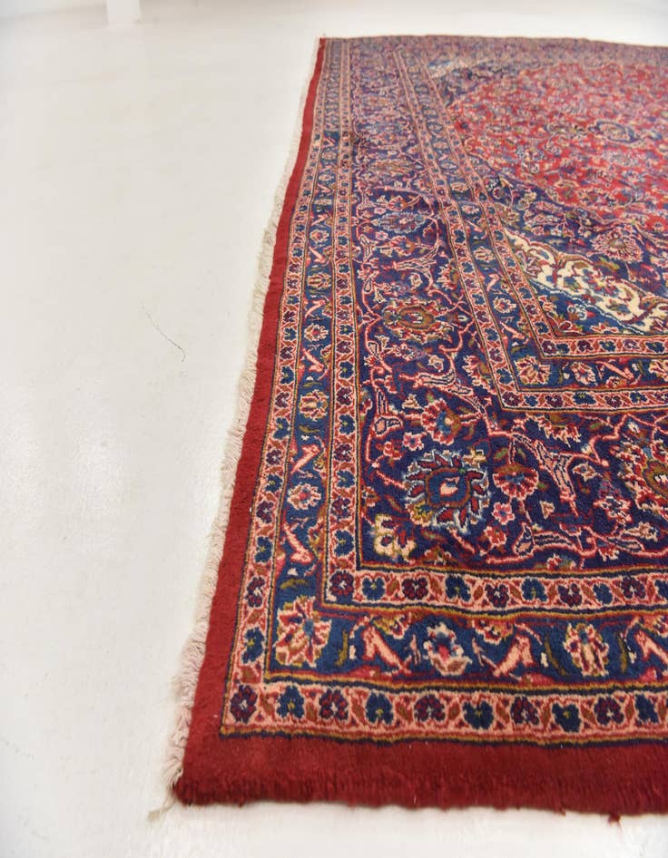 Detail image of  9' 9 x 12' 10  Hand Knotted Mashad Persian Wool Rug