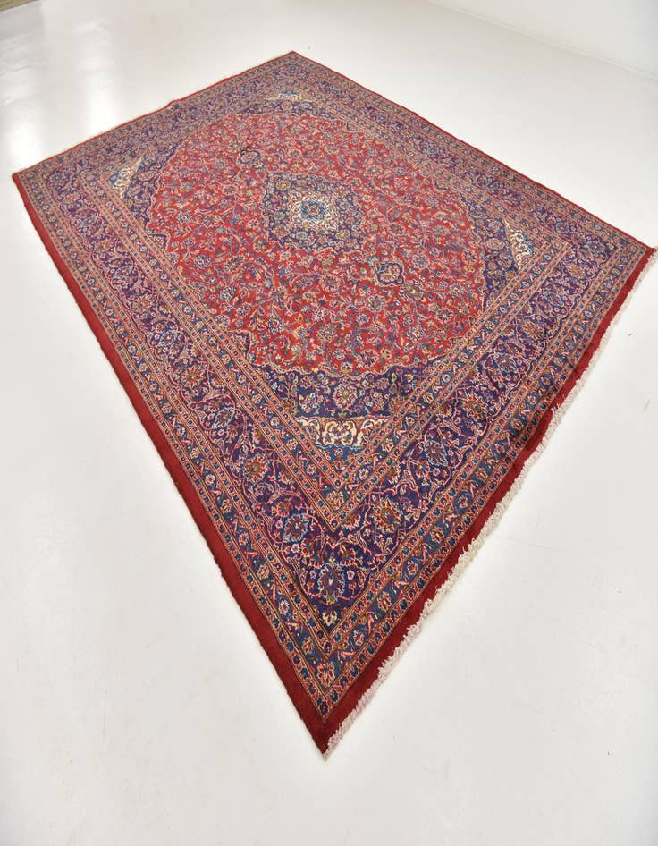 Detail image of  9' 9 x 12' 10  Hand Knotted Mashad Persian Wool Rug