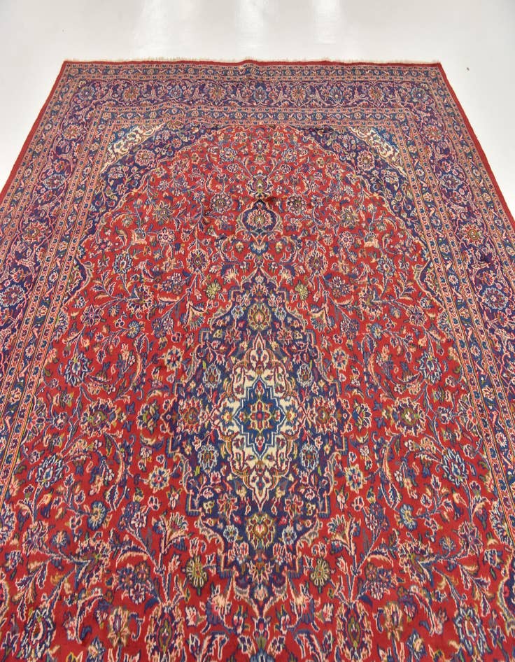 Detail image of  9' 9 x 12' 10  Hand Knotted Mashad Persian Wool Rug