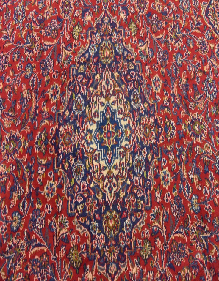 Detail image of  9' 9 x 12' 10  Hand Knotted Mashad Persian Wool Rug