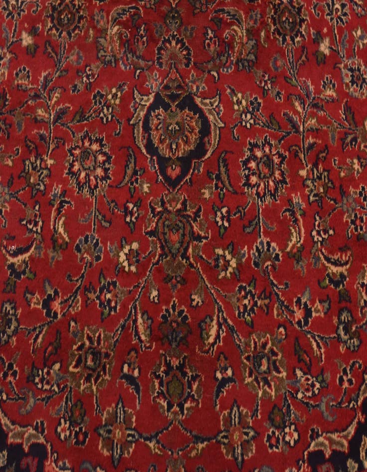 Detail image of  9' 8 x 12' 9  Hand Knotted Mashad Persian Wool Rug