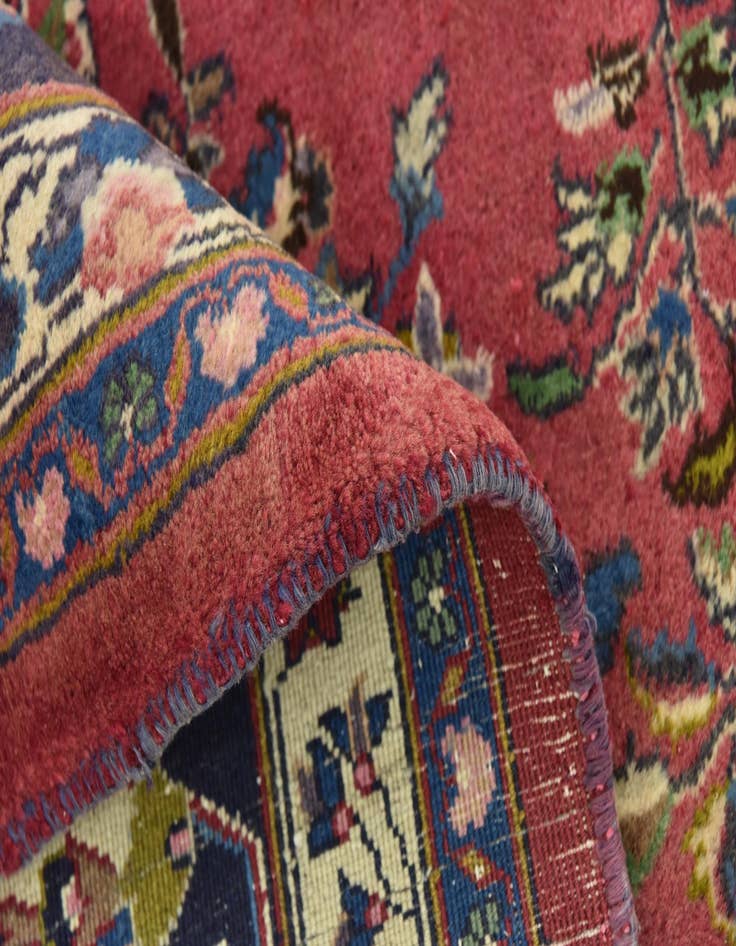 Detail image of  9' 6 x 12' 6  Hand Knotted Mashad Persian Wool Rug