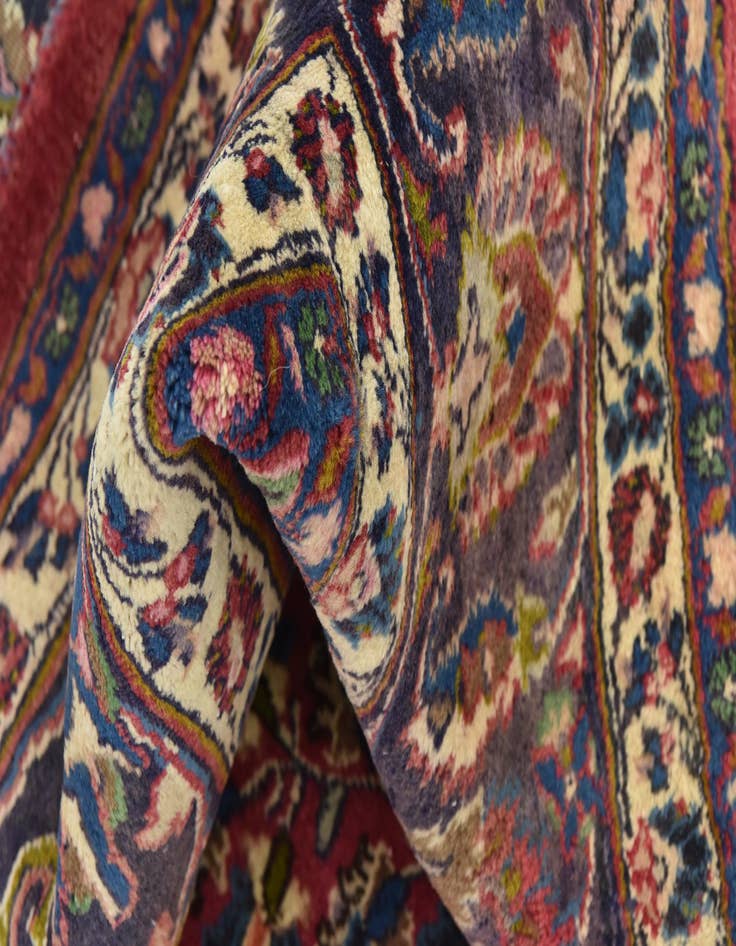 Detail image of  9' 6 x 12' 6  Hand Knotted Mashad Persian Wool Rug