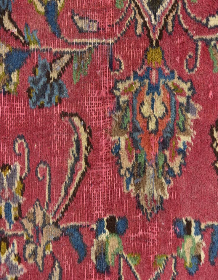 Detail image of  9' 6 x 12' 6  Hand Knotted Mashad Persian Wool Rug