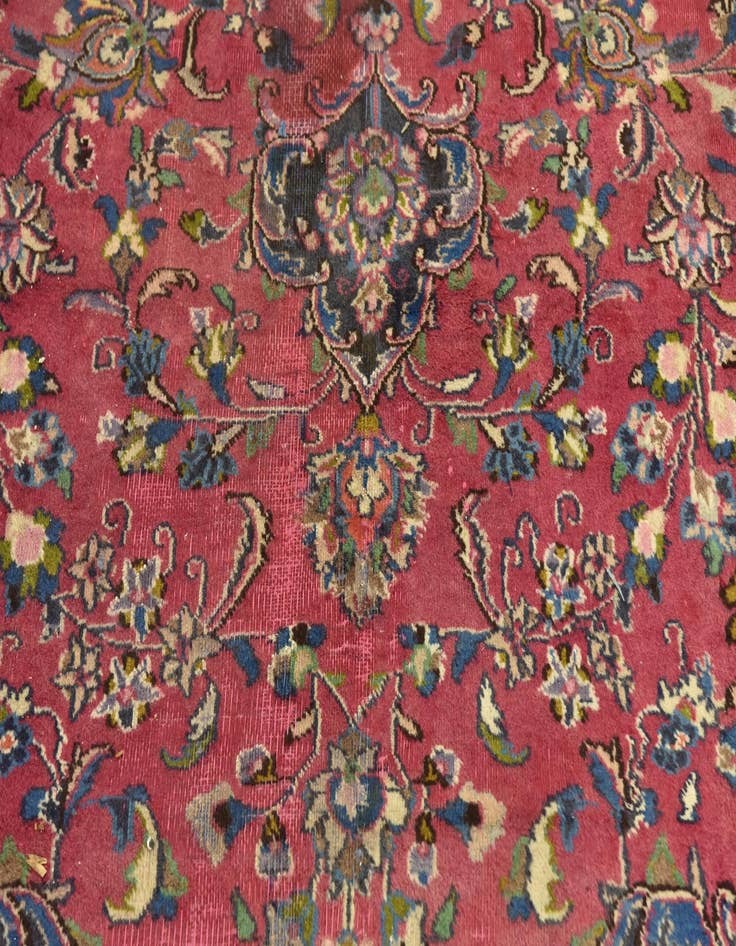 Detail image of  9' 6 x 12' 6  Hand Knotted Mashad Persian Wool Rug