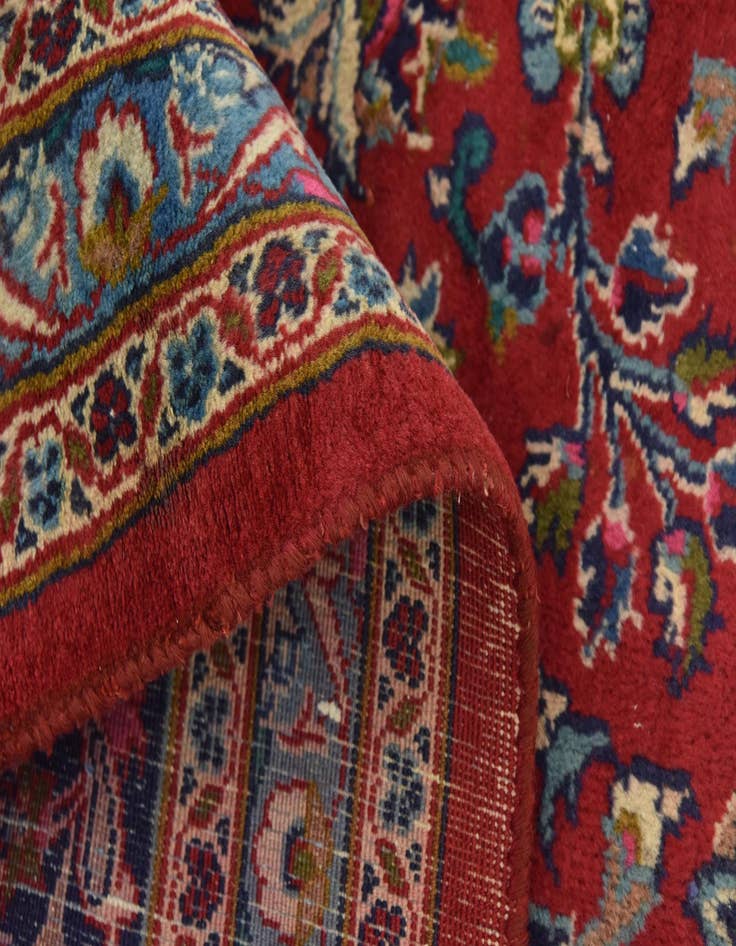 Detail image of  9' 6 x 12' 8  Hand Knotted Mashad Persian Wool Rug