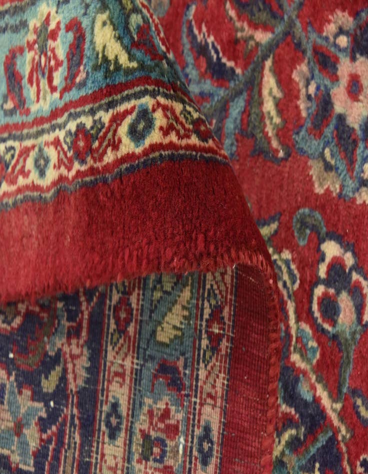 Detail image of  9' 7 x 12' 9  Hand Knotted Mashad Persian Wool Rug
