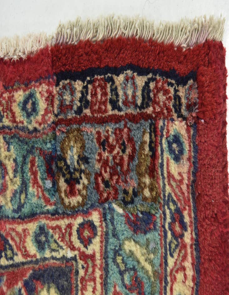 Detail image of  9' 7 x 12' 9  Hand Knotted Mashad Persian Wool Rug