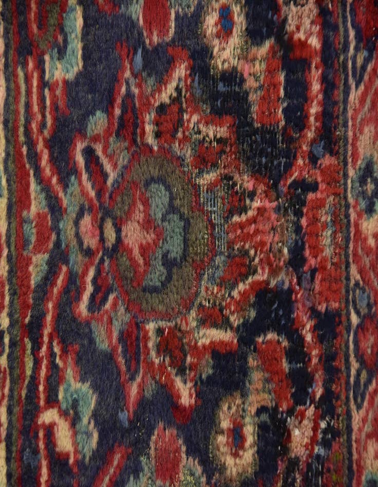 Detail image of  9' 7 x 12' 9  Hand Knotted Mashad Persian Wool Rug