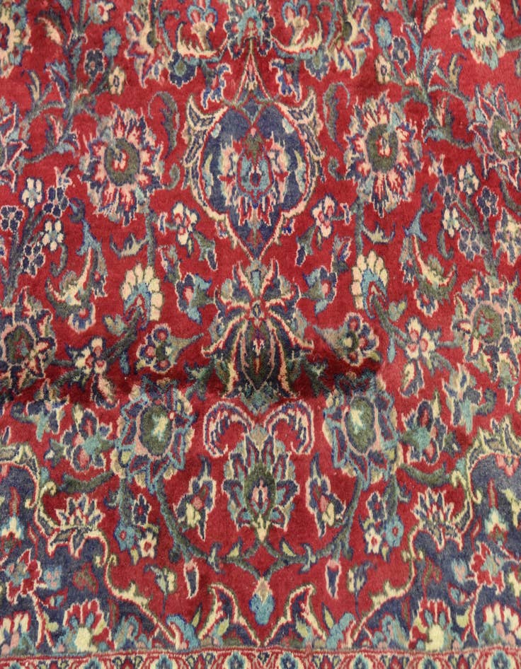 Detail image of  9' 7 x 12' 9  Hand Knotted Mashad Persian Wool Rug