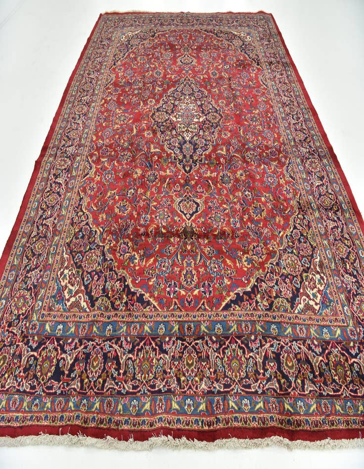 Detail image of  9' 10 x 12' 4  Hand Knotted Mashad Persian Wool Rug