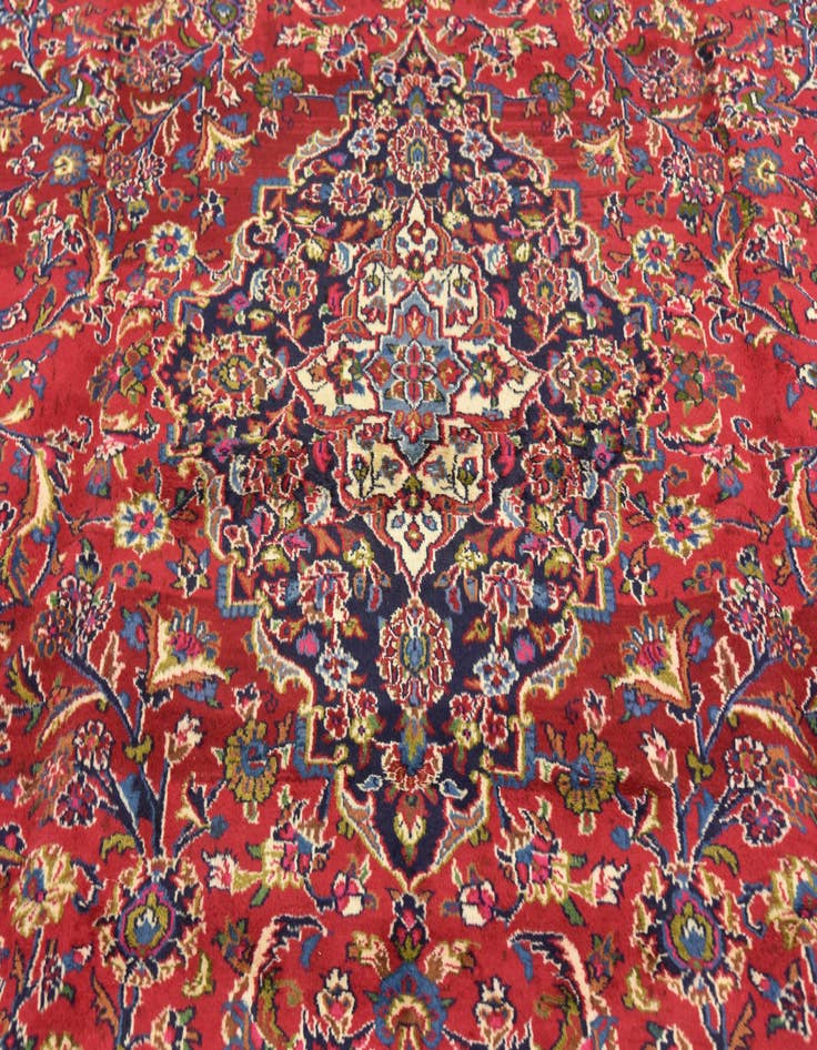 Detail image of  9' 10 x 12' 4  Hand Knotted Mashad Persian Wool Rug