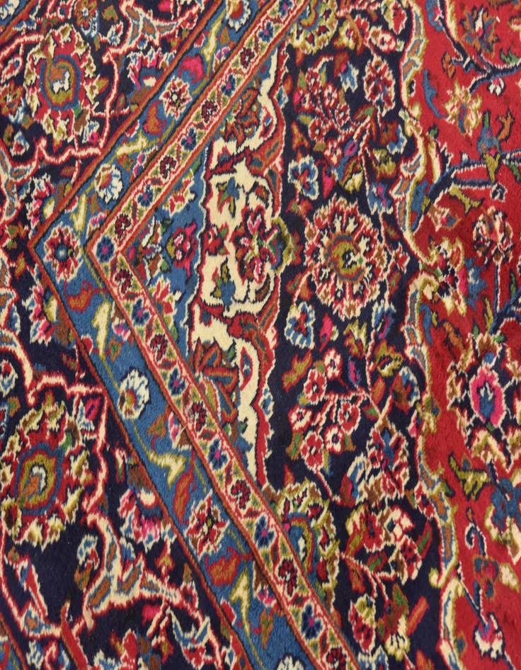 Detail image of  9' 10 x 12' 4  Hand Knotted Mashad Persian Wool Rug
