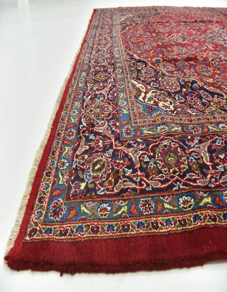 Detail image of  9' 10 x 12' 4  Hand Knotted Mashad Persian Wool Rug