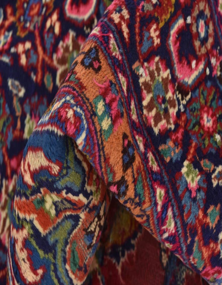 Detail image of  9' 6 x 12' 8  Hand Knotted Mashad Persian Wool Rug