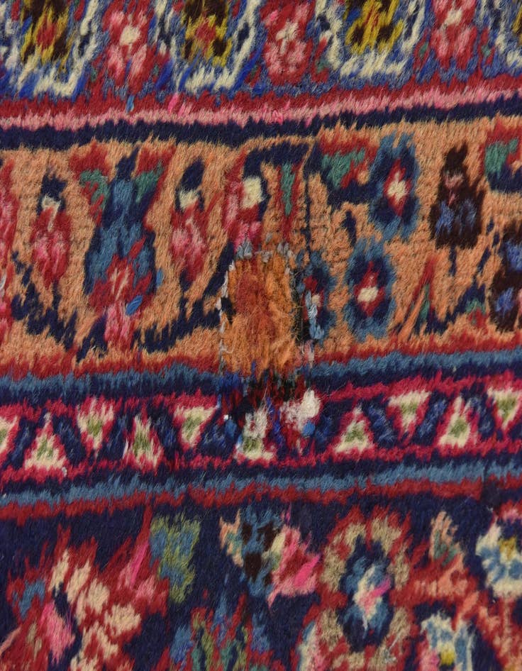 Detail image of  9' 6 x 12' 8  Hand Knotted Mashad Persian Wool Rug