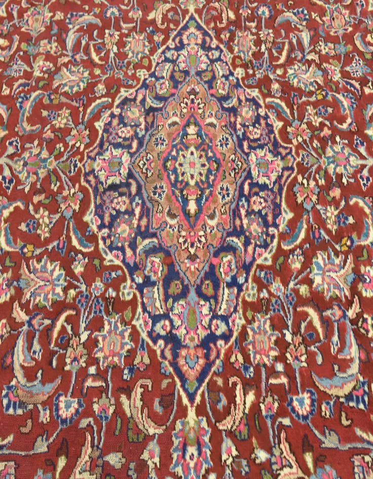 Detail image of  9' 7 x 12' 8  Hand Knotted Mashad Persian Wool Rug