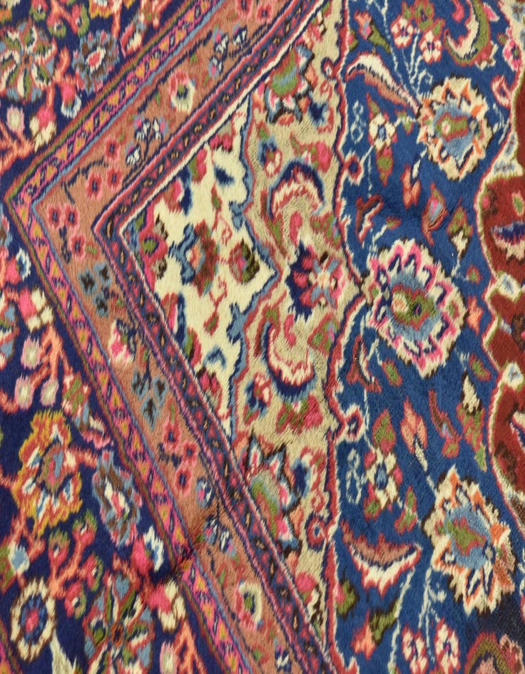 Detail image of  9' 7 x 12' 8  Hand Knotted Mashad Persian Wool Rug