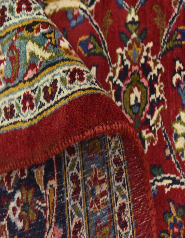 Detail image of  9' 8 x 12' 5  Hand Knotted Mashad Persian Wool Rug