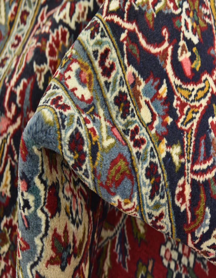 Detail image of  9' 8 x 12' 5  Hand Knotted Mashad Persian Wool Rug