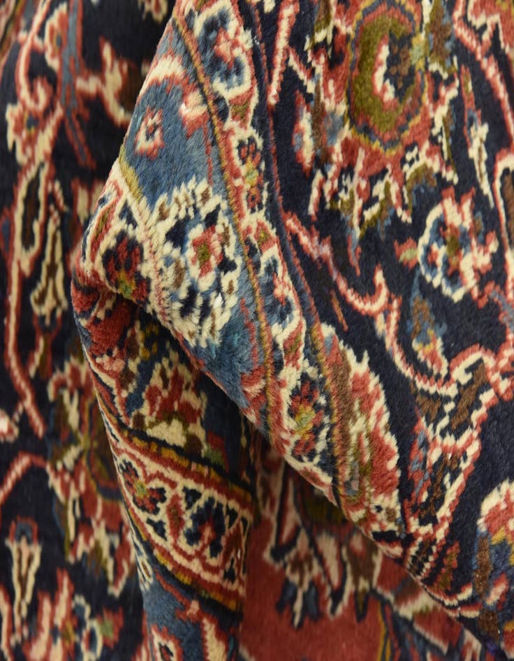 Detail image of  9' 9 x 12' 7  Hand Knotted Mashad Persian Wool Rug