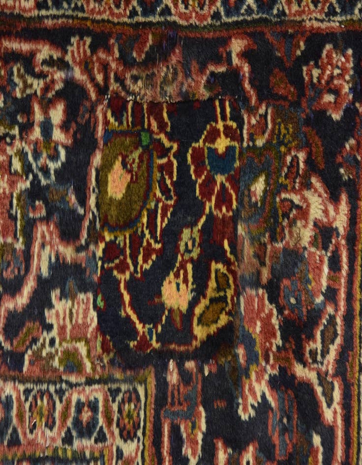 Detail image of  9' 9 x 12' 7  Hand Knotted Mashad Persian Wool Rug