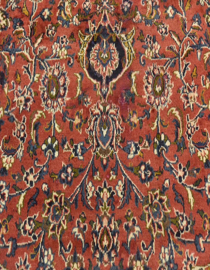 Detail image of  9' 9 x 12' 7  Hand Knotted Mashad Persian Wool Rug