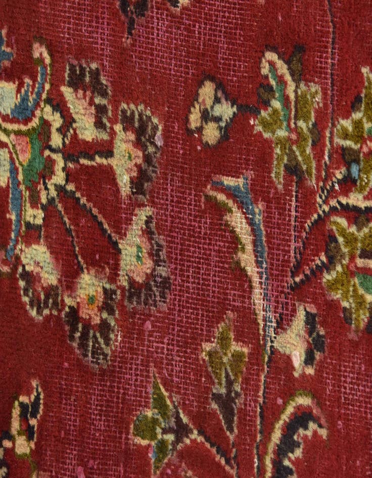 Detail image of  9' 9 x 12' 10  Hand Knotted Mashad Persian Wool Rug