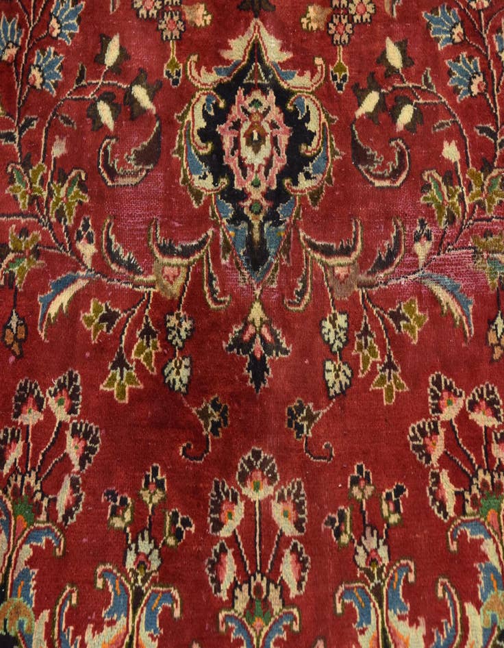 Detail image of  9' 9 x 12' 10  Hand Knotted Mashad Persian Wool Rug