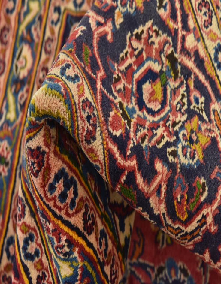 Detail image of  9' 6 x 12' 6  Hand Knotted Mashad Persian Wool Rug