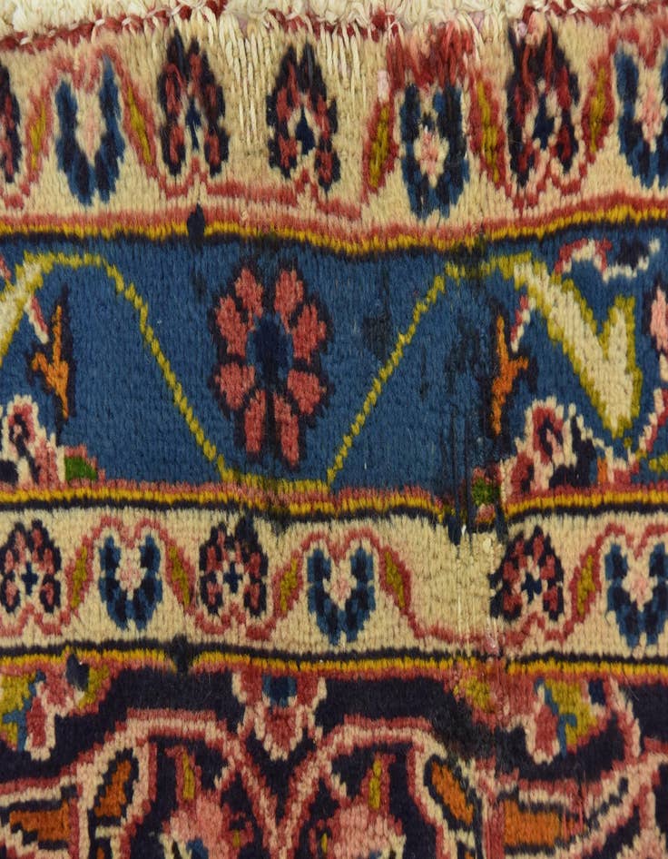Detail image of  9' 6 x 12' 6  Hand Knotted Mashad Persian Wool Rug